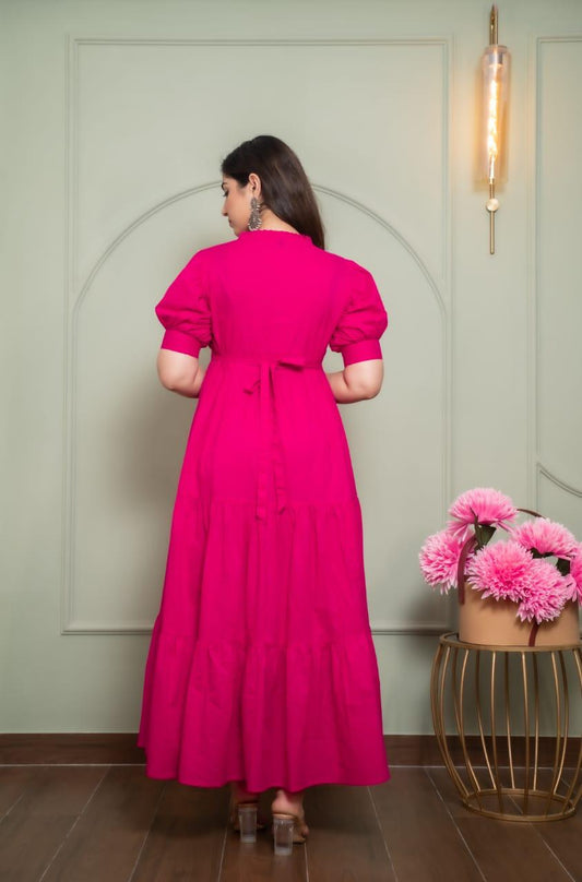 Ayunaa Cotton long style feeding gown