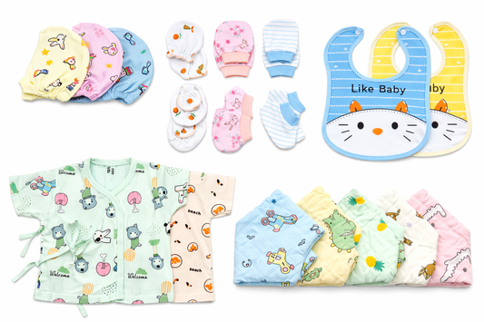 Complete Newborn Essentials Pure Muslin Set with Pure Comfort (28Pc)