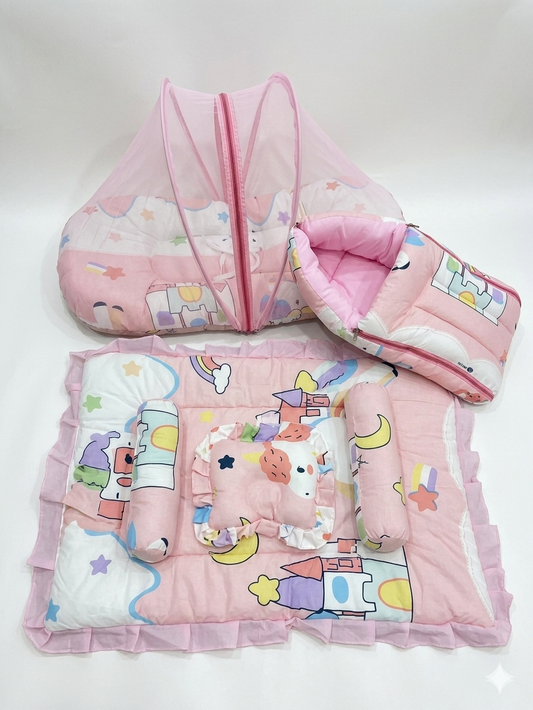 55 items newborn Care Plus kit Muslin- Rainbow Print