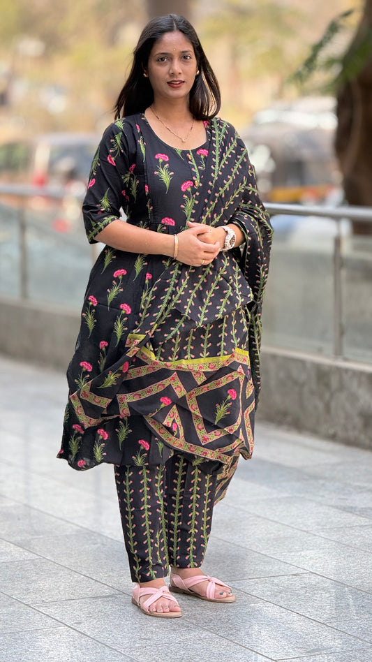 Maternity Kurta Pant Dupatta Set (3pc)