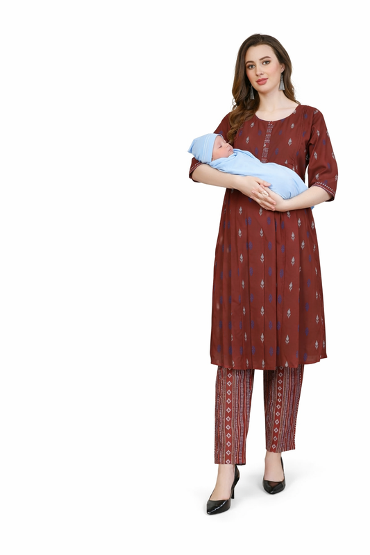 Ayunaa Maternity Kurta Pant Dupatta Set (3pc)