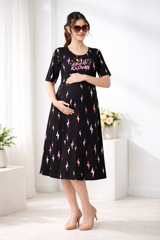 Feeding Maternity Night Gown