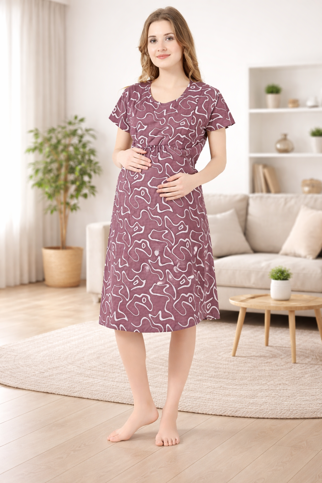 Feeding Maternity Night Gown