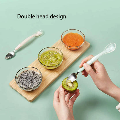 2-in-1 Silicone Baby Spoon – BPA-Free & Safe