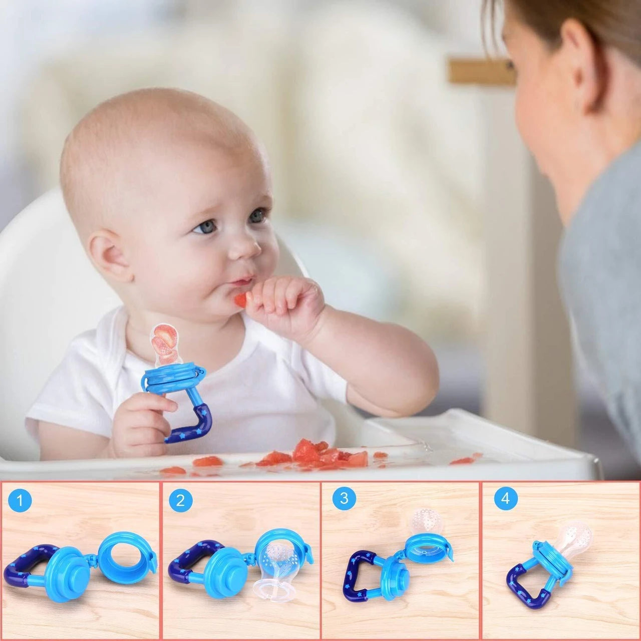 Silicone Fruit Nibbler for Babies – BPA-Free & Safe