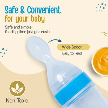 Silicone Baby Food Feeder with spoon– BPA-Free & Safe