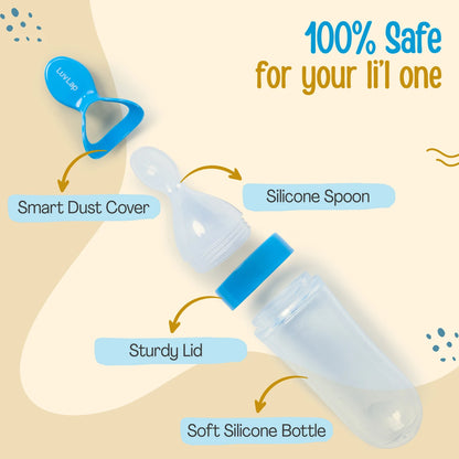Silicone Baby Food Feeder with spoon– BPA-Free & Safe