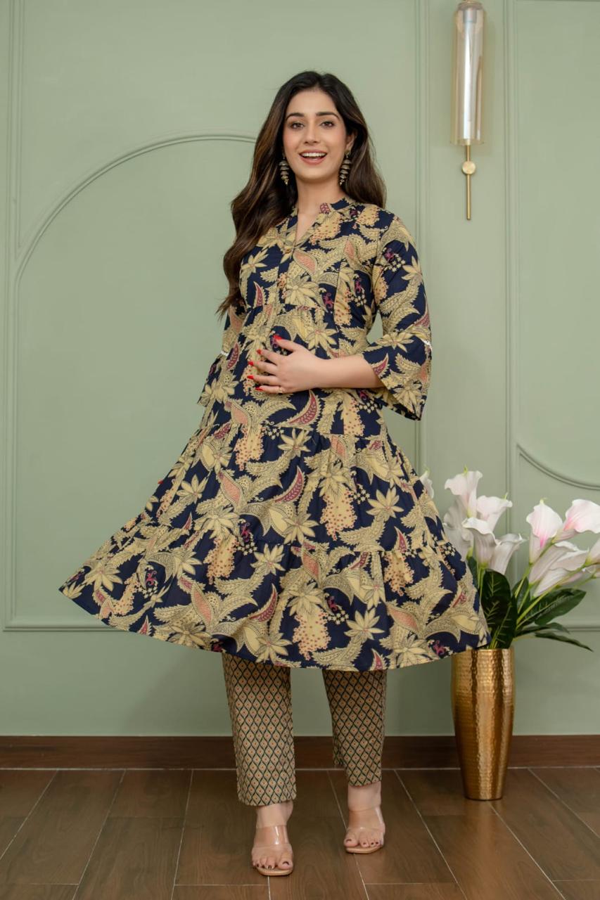 Ayunaa Maternity Kurta Pant Dupatta Set (3pc)