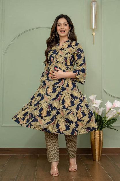 Ayunaa Maternity Kurta Pant Dupatta Set (3pc)