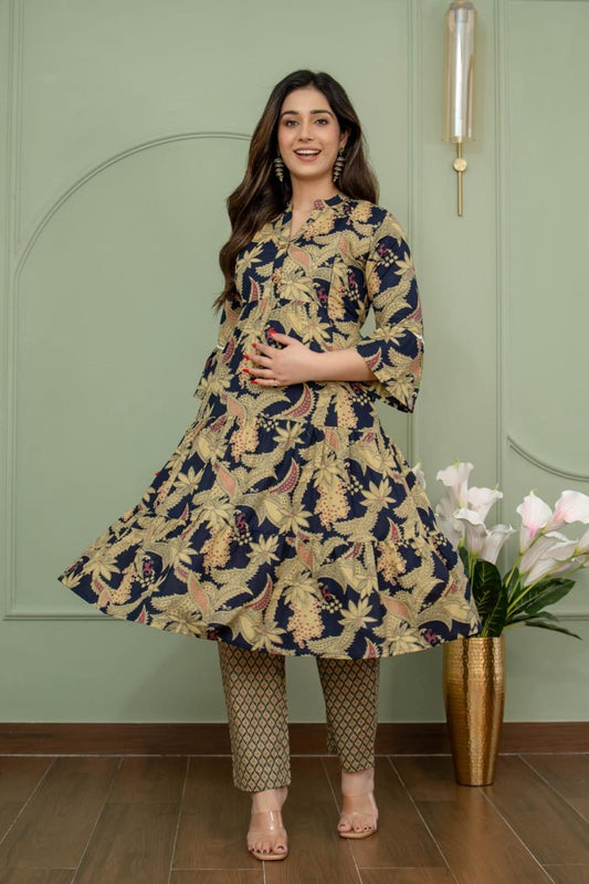 Ayunaa Maternity Kurta Pant Dupatta Set (3pc)