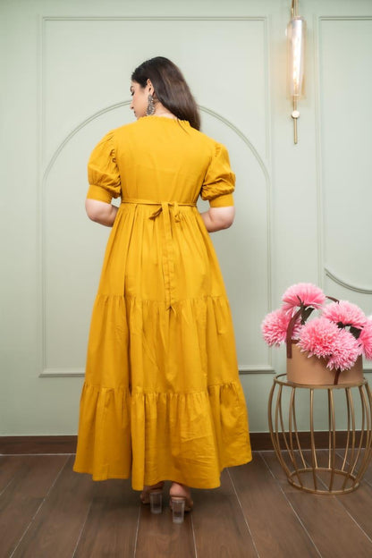 Ayunaa Cotton long style feeding gown
