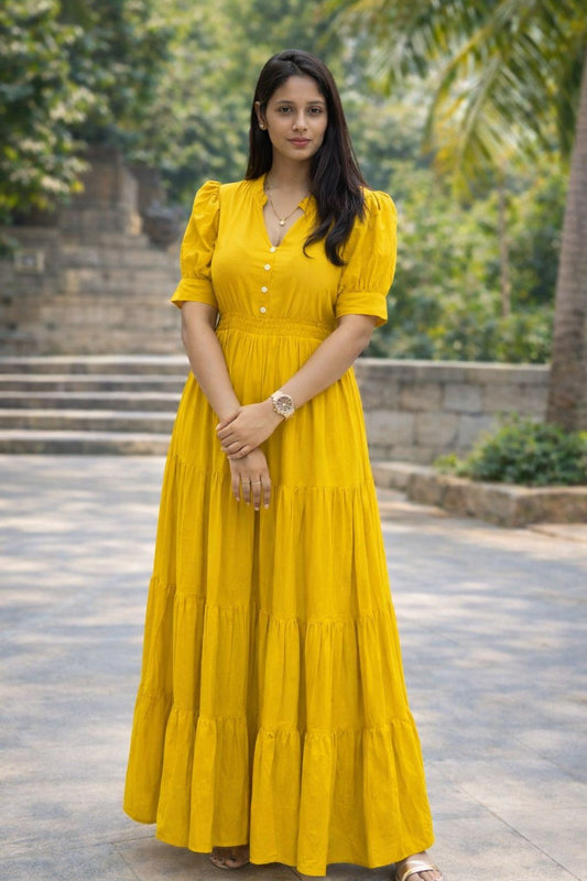 Ayunaa Cotton long style feeding gown