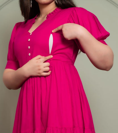 Ayunaa Cotton long style feeding gown