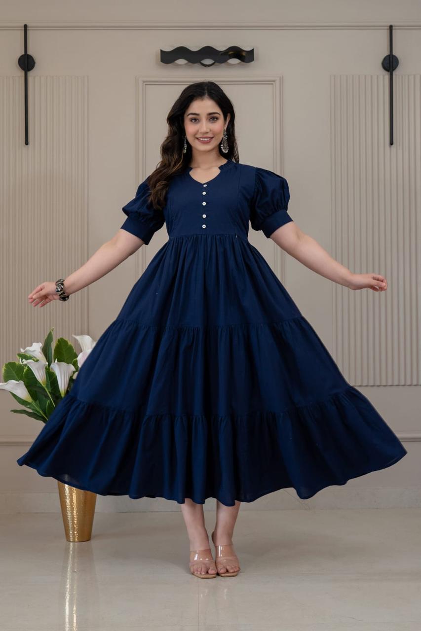 Ayunaa Cotton long style feeding gown