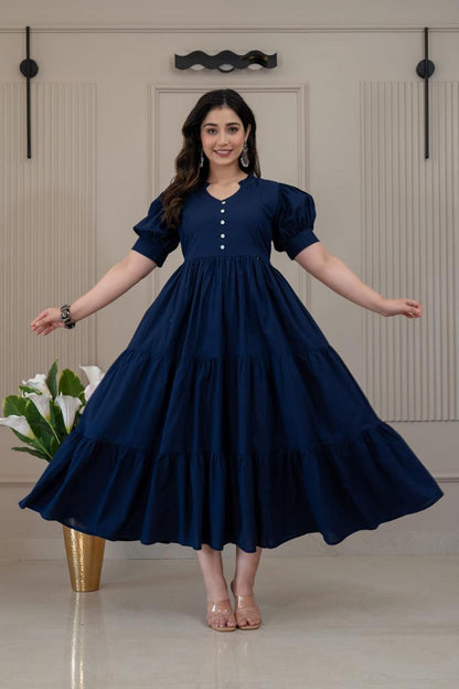 Ayunaa Cotton long style feeding gown