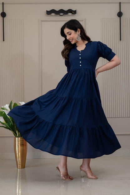 Ayunaa Cotton long style feeding gown