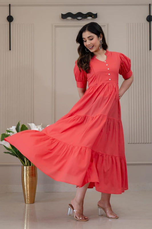 Ayunaa Cotton long style feeding gown
