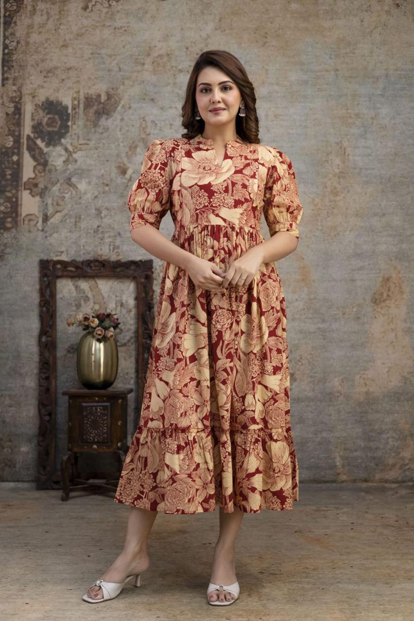 Ayunaa Cotton long style feeding gown