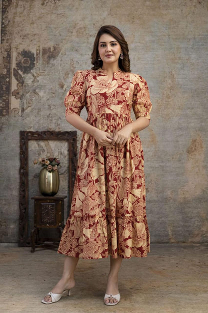 Ayunaa Cotton long style feeding gown