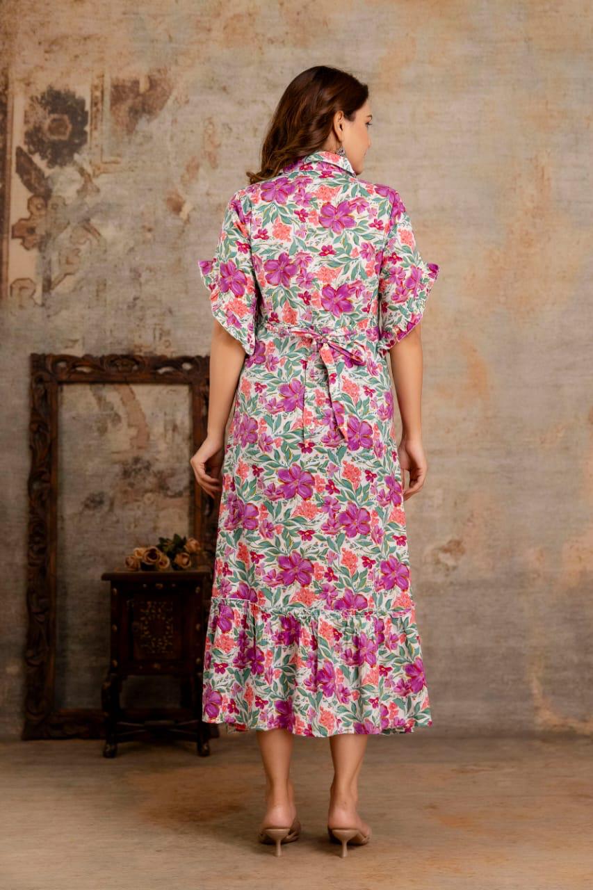 Ayunaa Cotton long style feeding gown