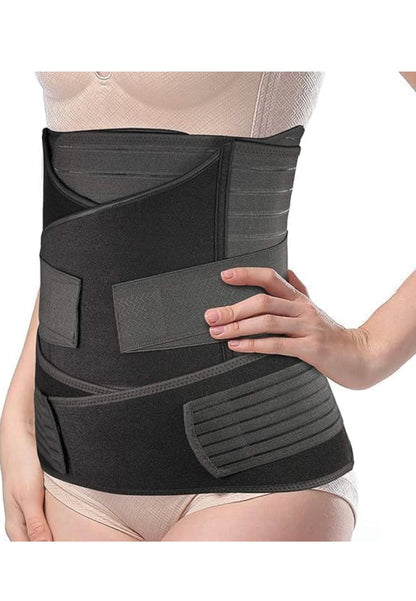 3 In 1 Postpartum Belly Band Post Pregnancy Abdominal Belt For Women After Birth Belly/Waist/Pelvis Wrap Postnatal Shapewear, (Fit from 30 Inch to 46 Inches of waist)