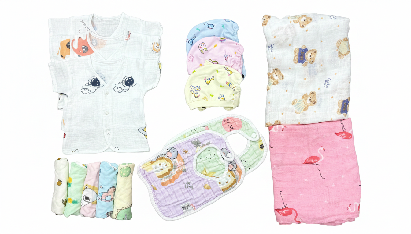 All-in-One Newborn Clothing Pack Muslin – 35 Essentials