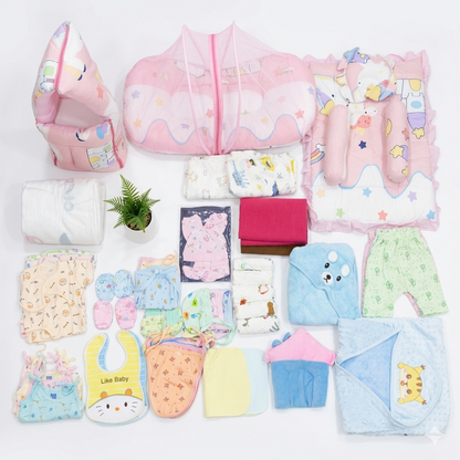 55 items newborn Care Plus kit Hosiery - Rainbow Print