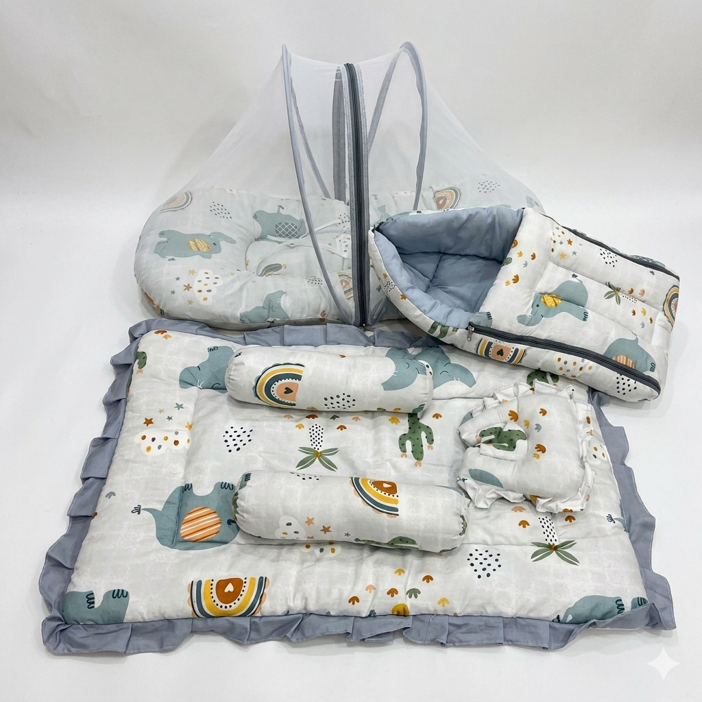 36 items Basic Plus New Born kit Hosiery Cotton Elephant