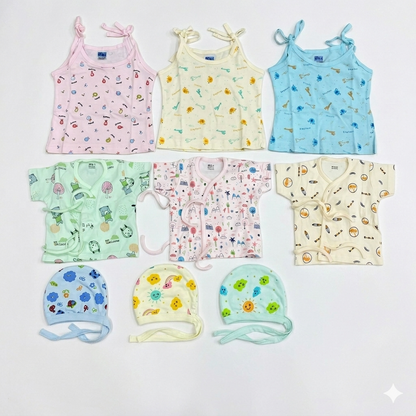 36 items Basic Plus New Born kit Hosiery Cotton Elephant
