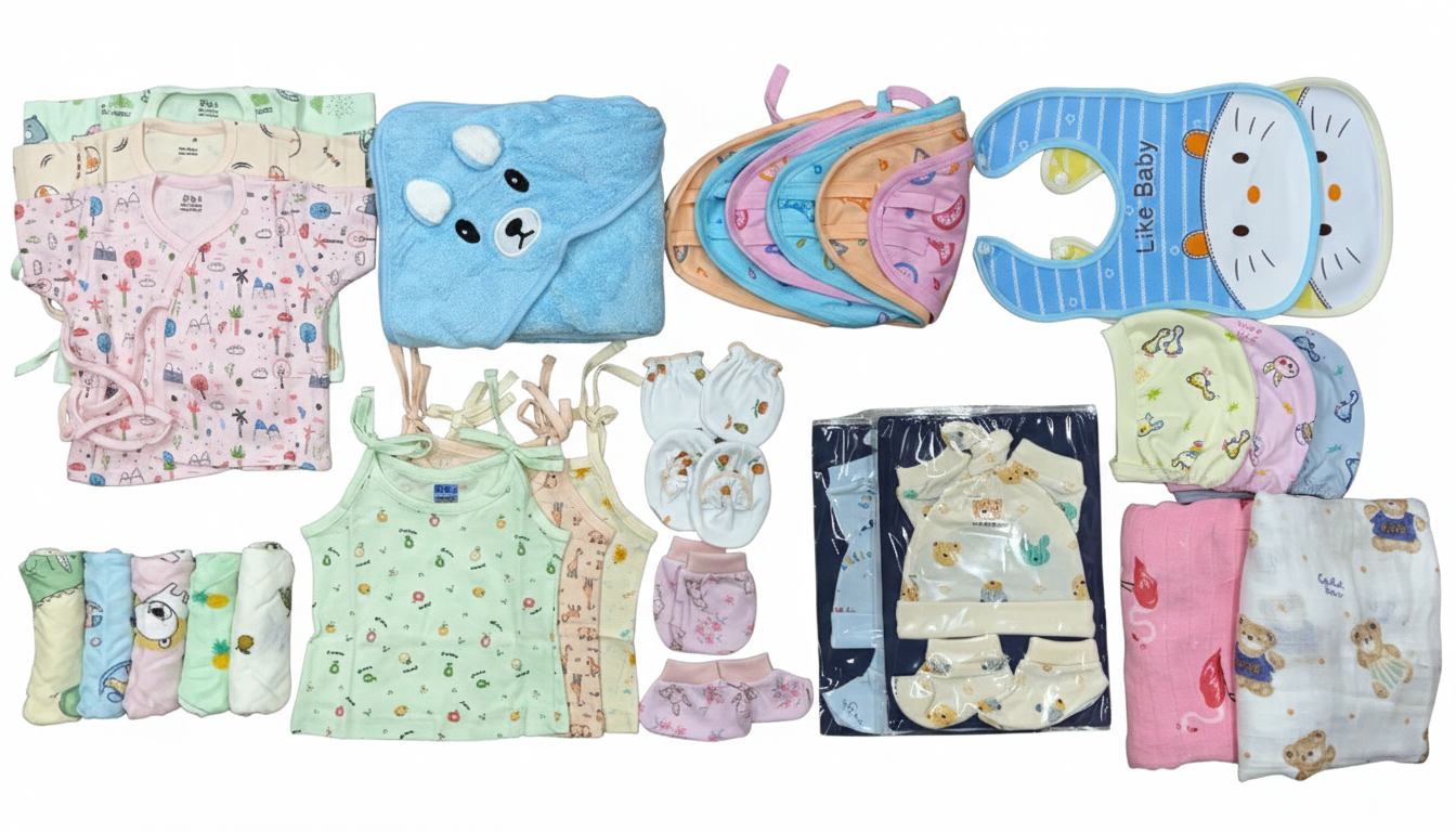 All-in-One Newborn Clothing Pack cotton – 35 Essentials