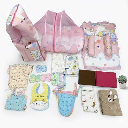 36 items Basic Plus New Born kit Hosiery Cotton Rainbow