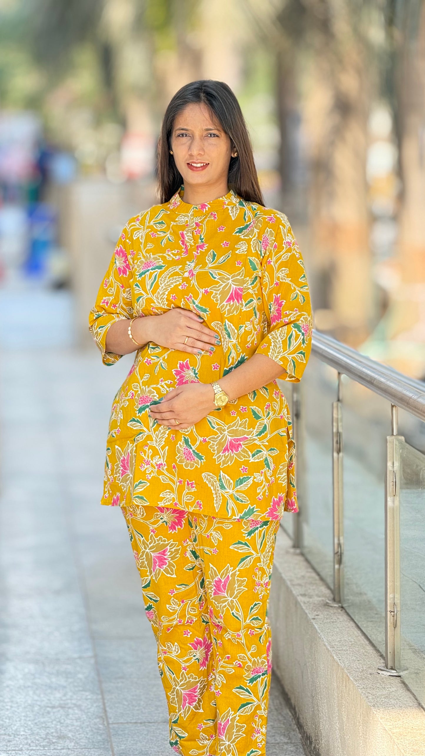 Maternity & Feeding Co-ord Set with easy feeding chains