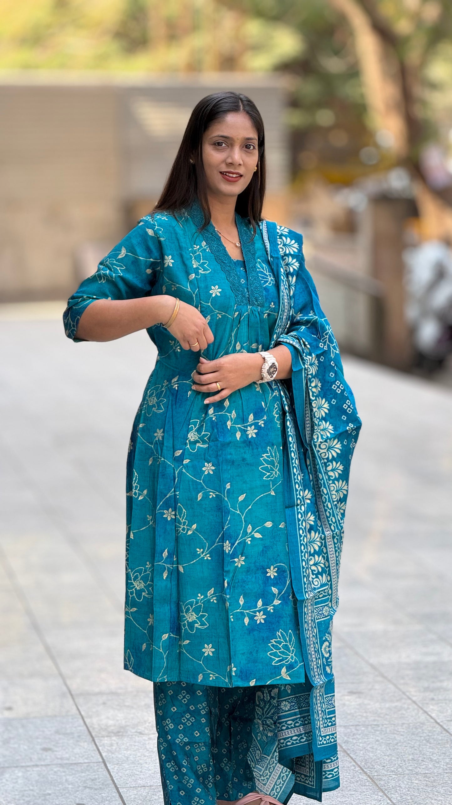 Elegant Cotton Silk Feeding Maternity Kurta set ✨