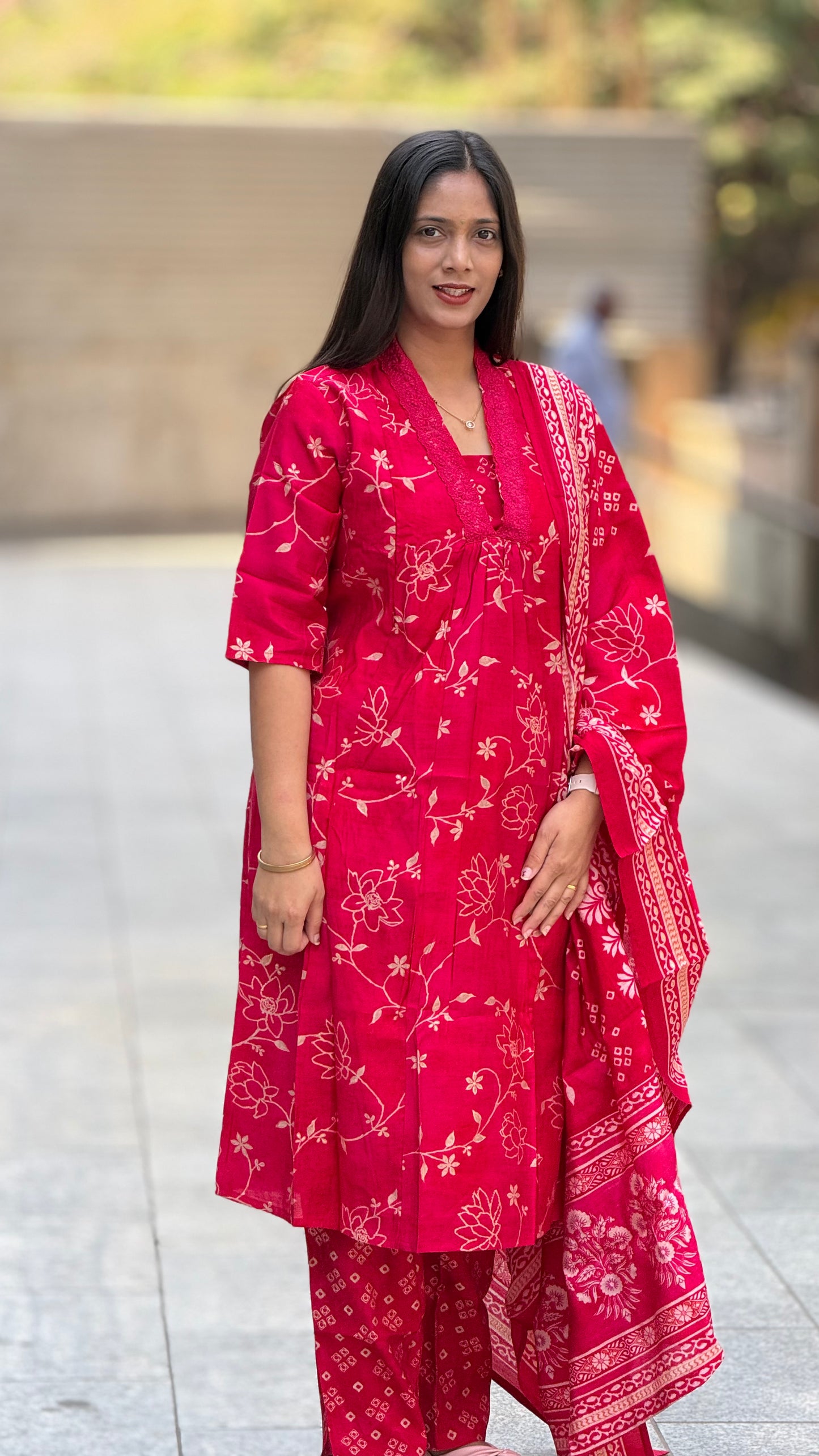 Elegant Cotton Silk Feeding Maternity Kurta set ✨