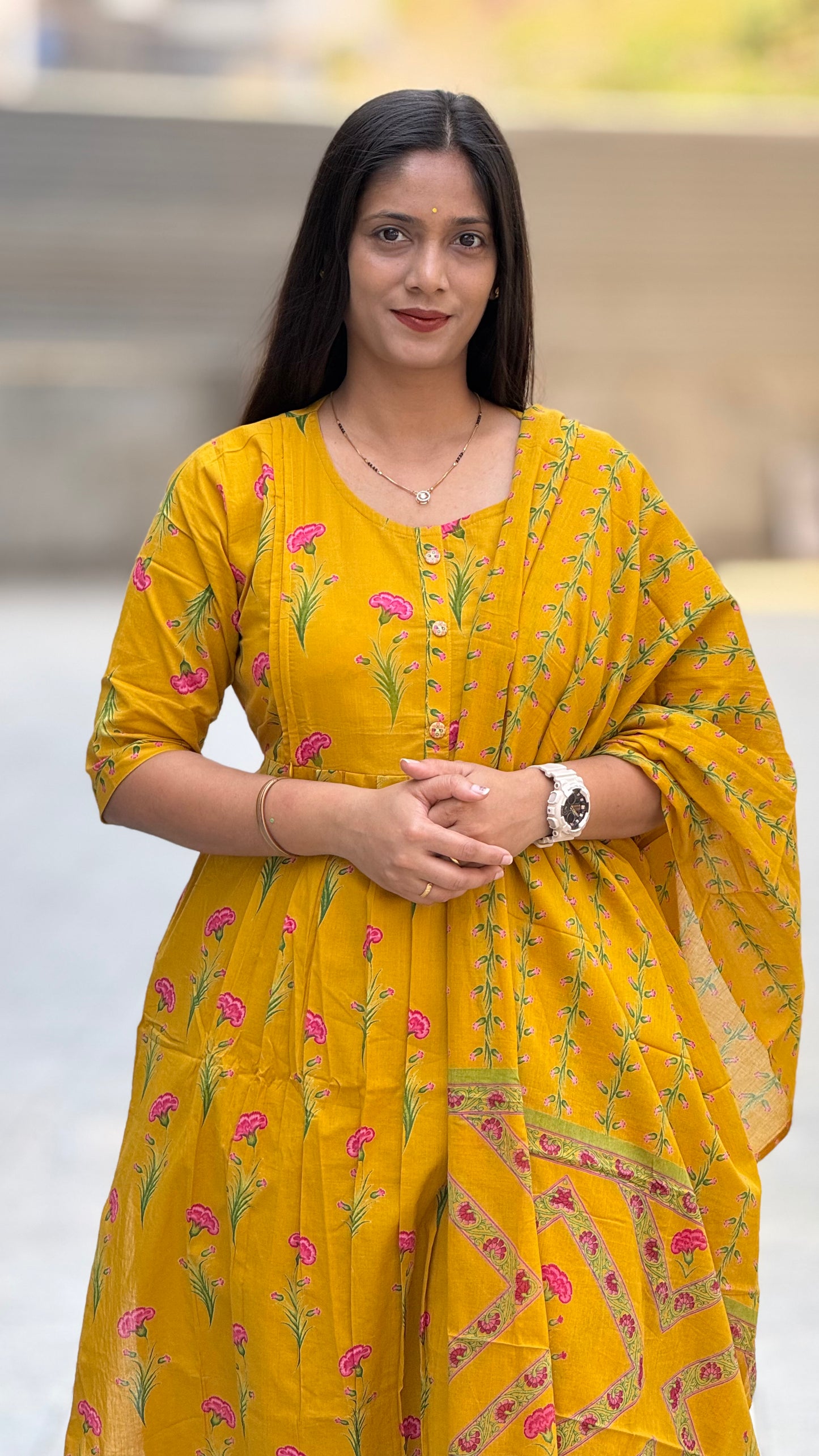 Maternity Kurta Pant Dupatta Set (3pc)