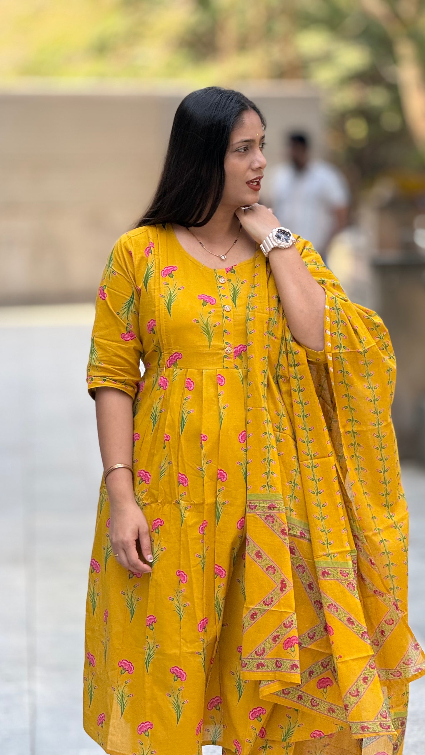Maternity Kurta Pant Dupatta Set (3pc)