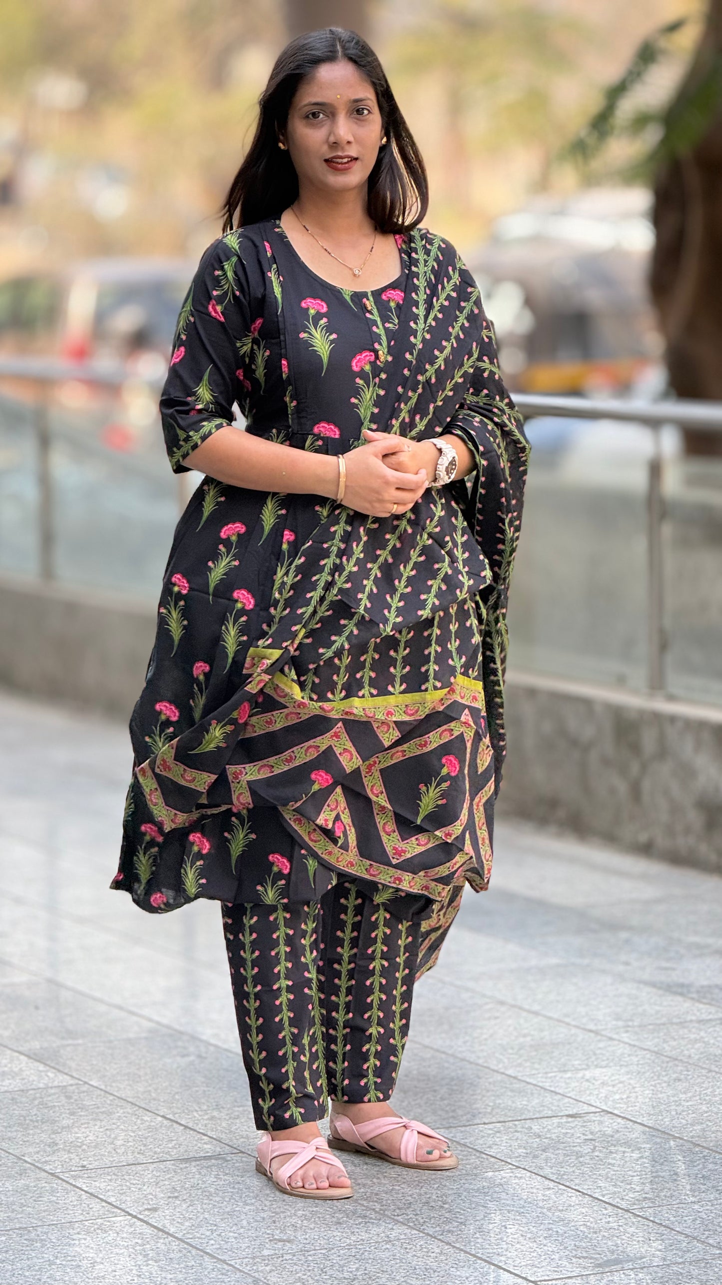 Maternity Kurta Pant Dupatta Set (3pc)