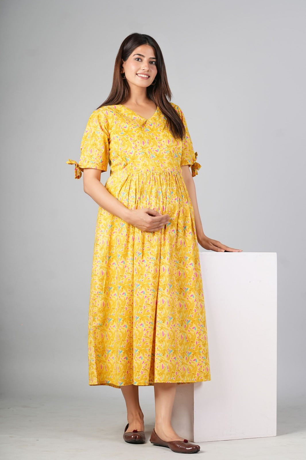Ayunaa Cotton long style feeding gown