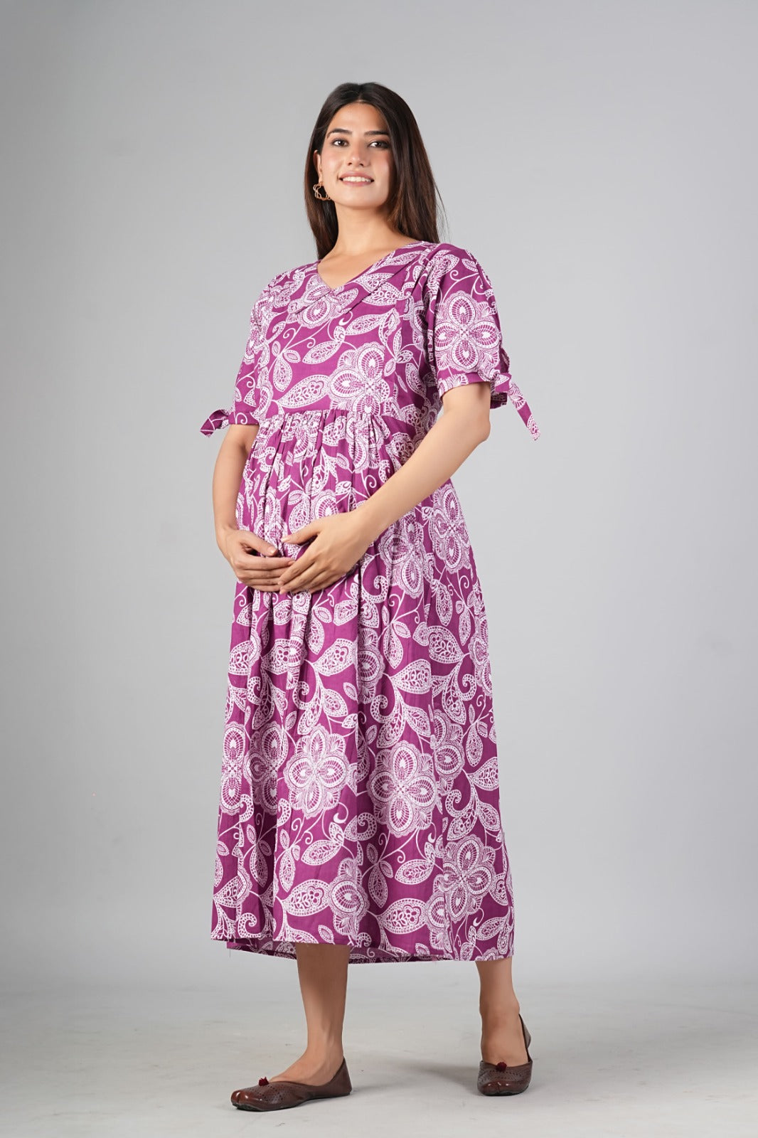 Ayunaa Cotton long style feeding gown