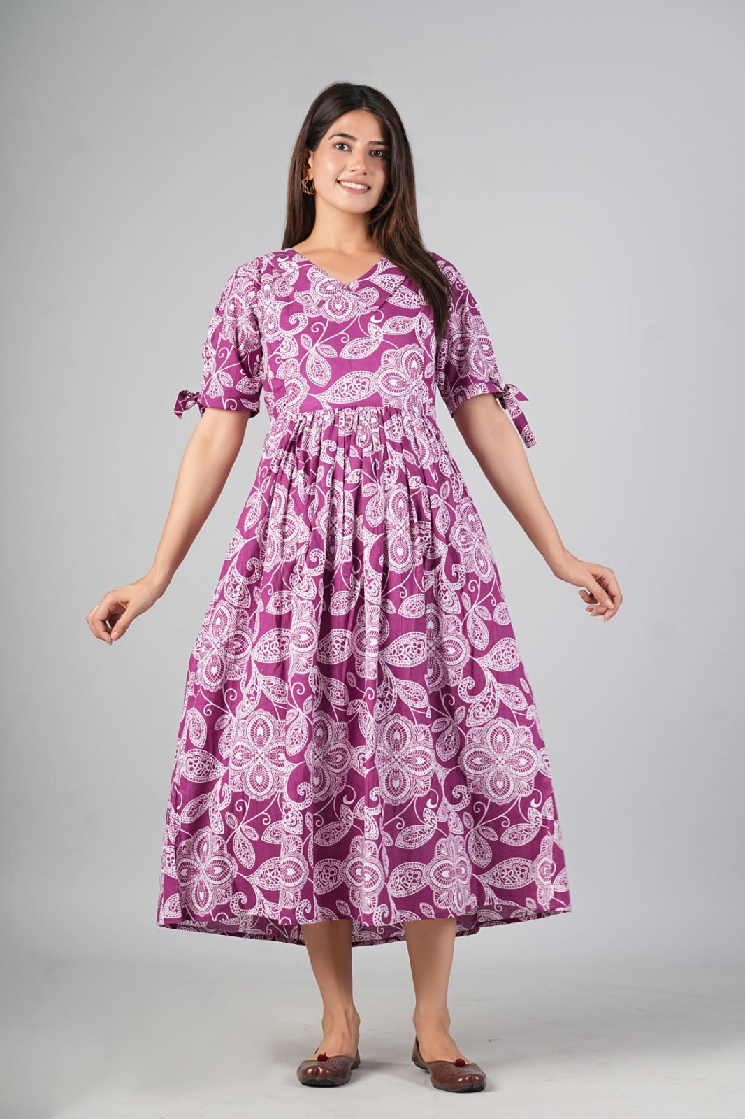 Ayunaa Cotton long style feeding gown