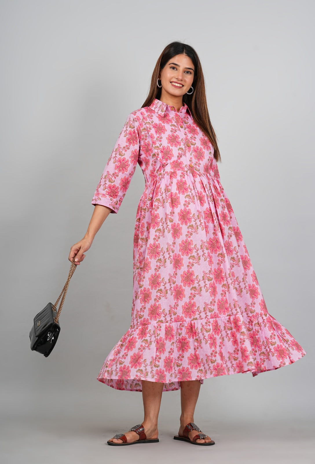 Ayunaa Cotton long style feeding gown