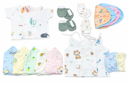 Newborn Comfort Starter Muslin Kit (19 pcs)