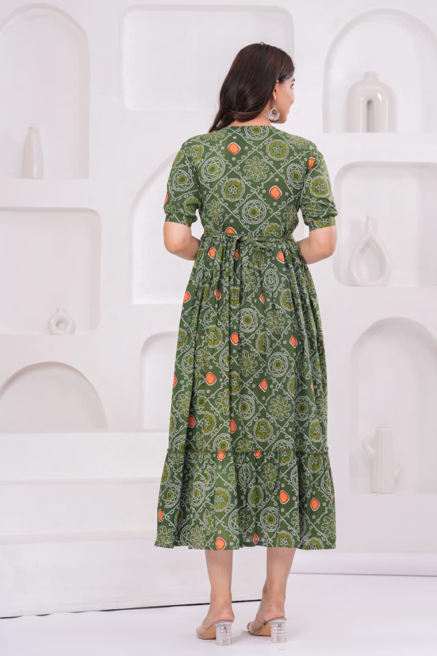 Ayunaa Cotton long style feeding gown