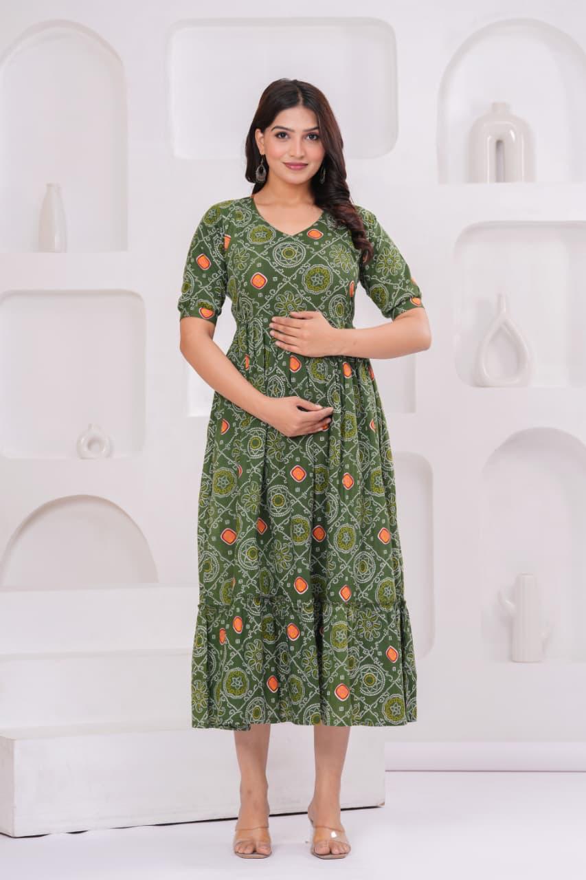 Ayunaa Cotton long style feeding gown
