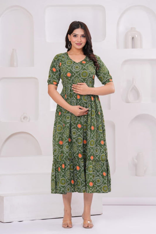 Ayunaa Cotton long style feeding gown