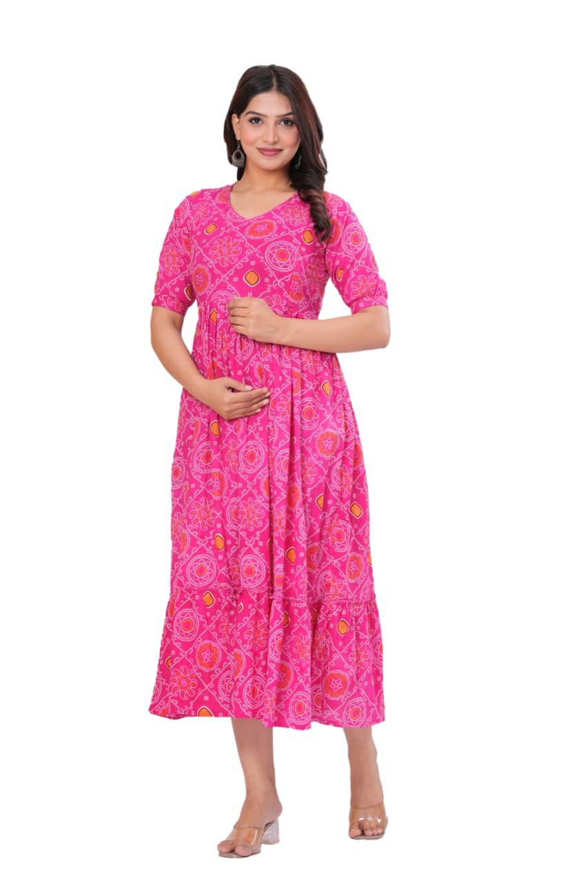 Ayunaa Cotton long style feeding gown