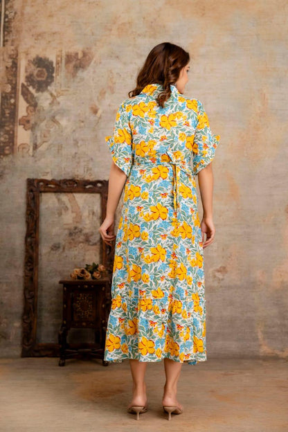 Ayunaa Cotton long style feeding gown