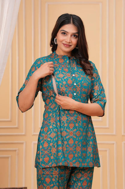 Maternity & Feeding Co-ord Set with easy feeding chains