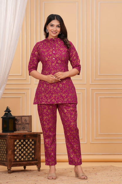 Maternity & Feeding Co-ord Set with easy feeding chains