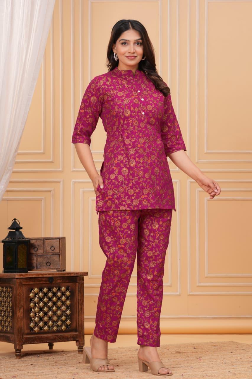 Maternity & Feeding Co-ord Set with easy feeding chains